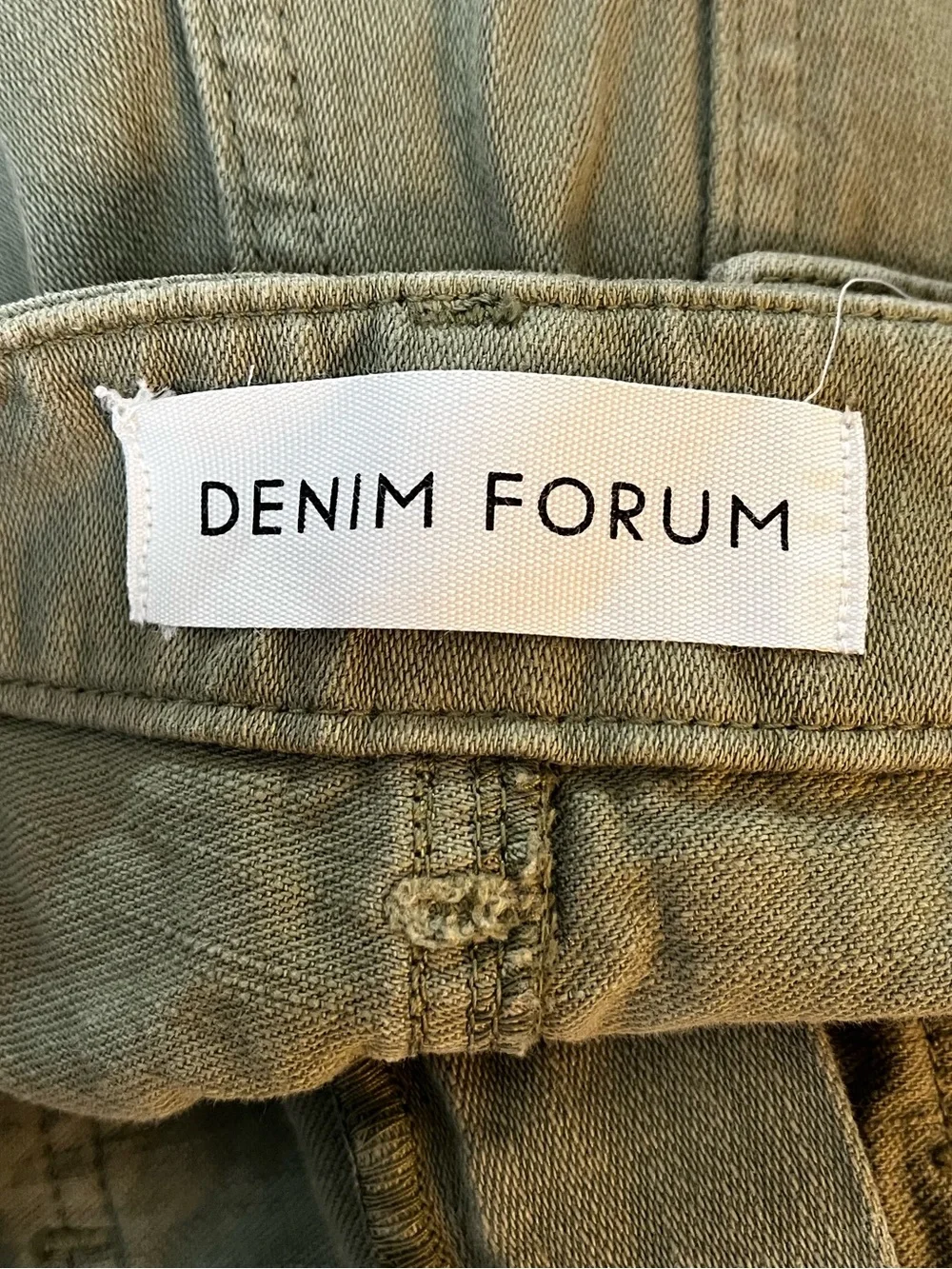 Aritzia Denim Forum Olive Green Cotton 90’s Utility High Rise Loose Jean 26 - Picture 11 of 15